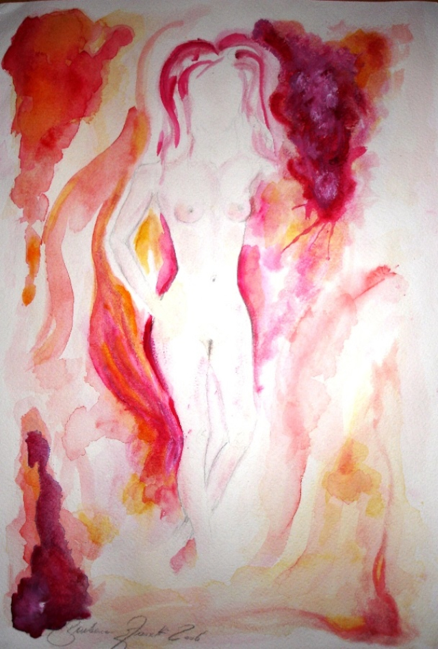 Barbara Zanetti „WOMAN ACT“ 2006, Acryl und Wasserfarben auf Malpapier