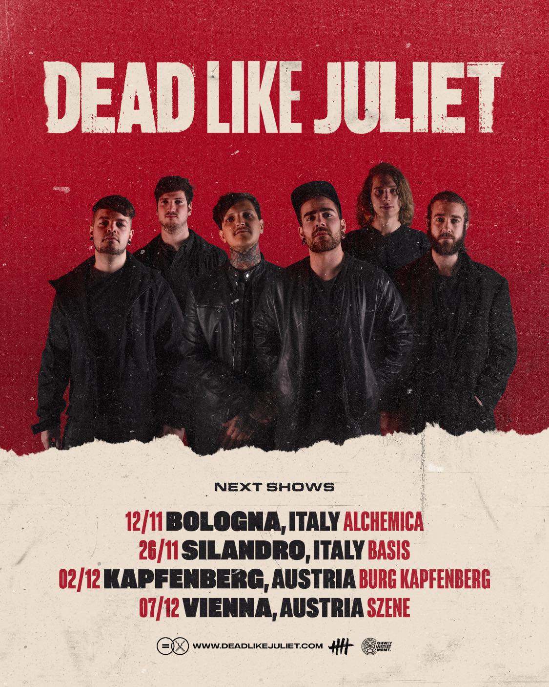 Unaufhaltsam: Nach ihrer Deutschland-Tour im Oktober, weitere vier Live-Termine für Dead Like Juliet im November