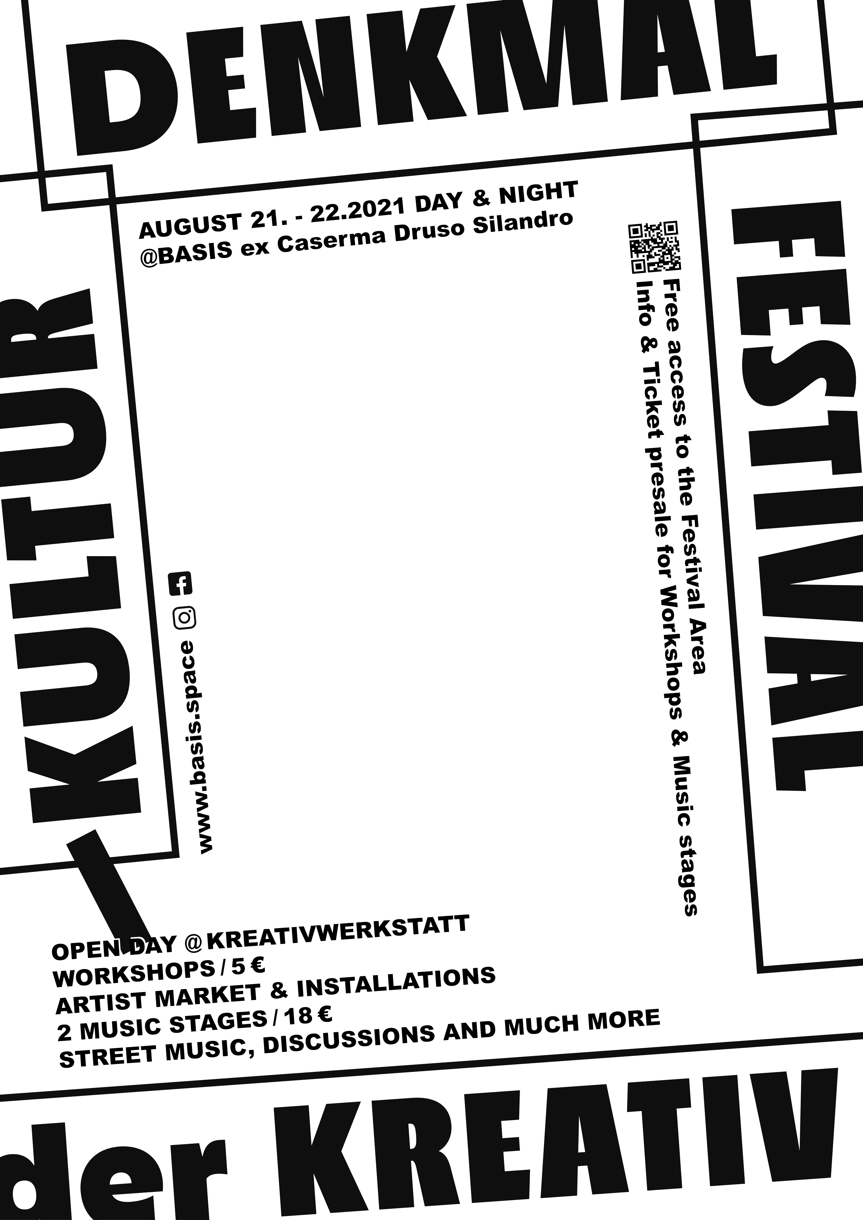 Plakat zu „DenkMal - Festival für Kreativkultur”