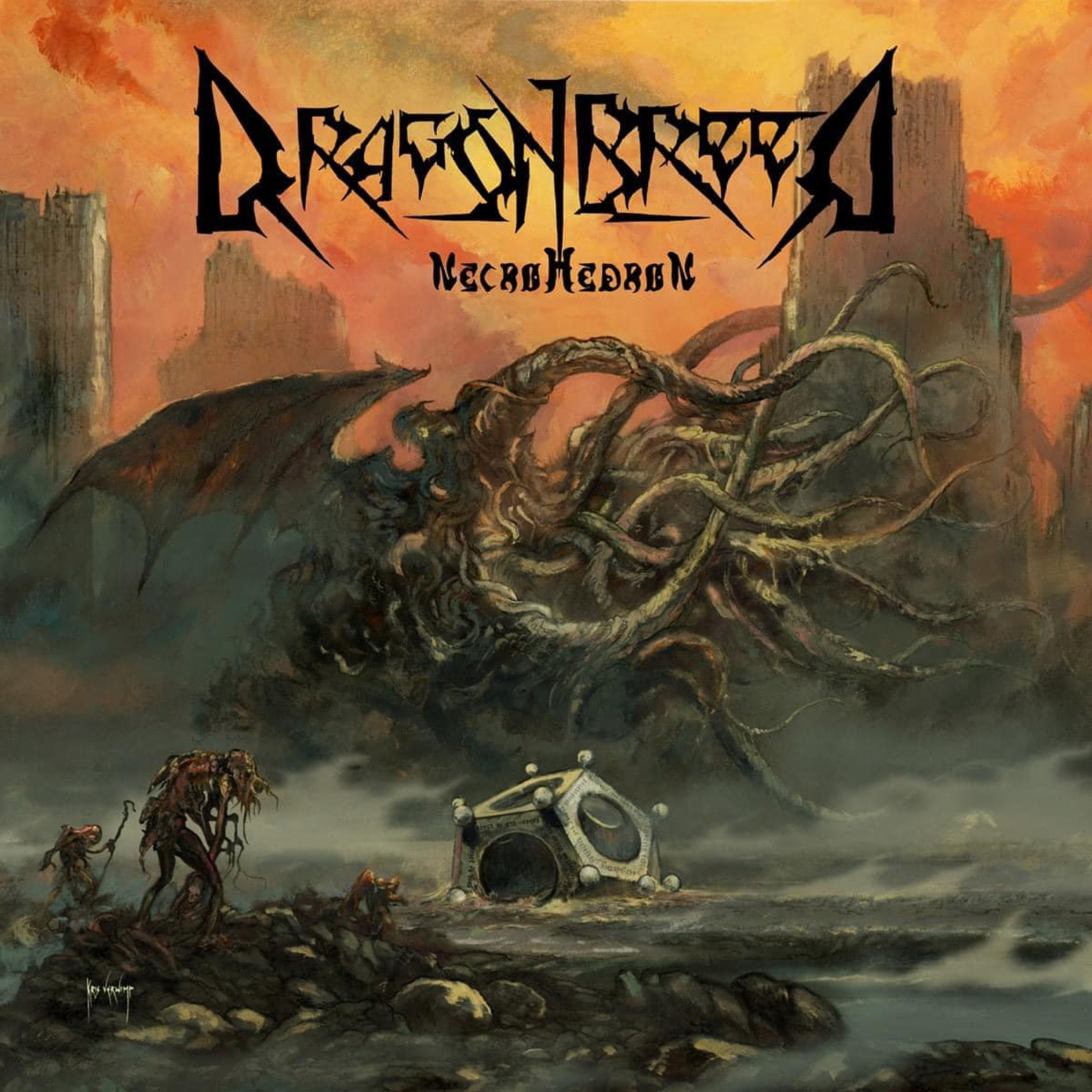 Das Artwork zum Debütalbum: „Necrohedron” von Dragonbreed erscheint im April 2022.