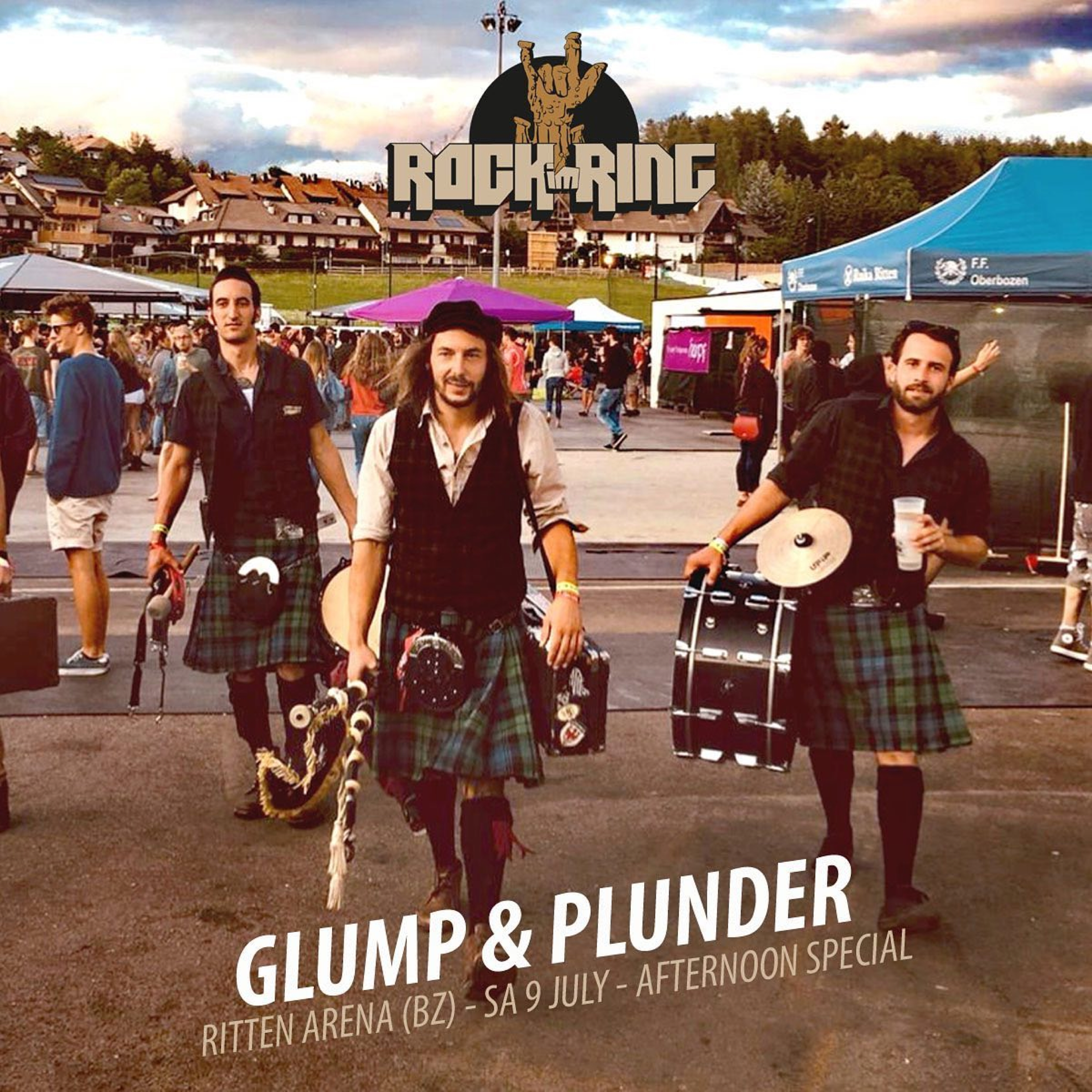 Spielen am Samstag eine „Special Afternoon Show”: Die Straßenmusiker Glump & Plunder kommen 2022 wieder zum Rock im Ring.
