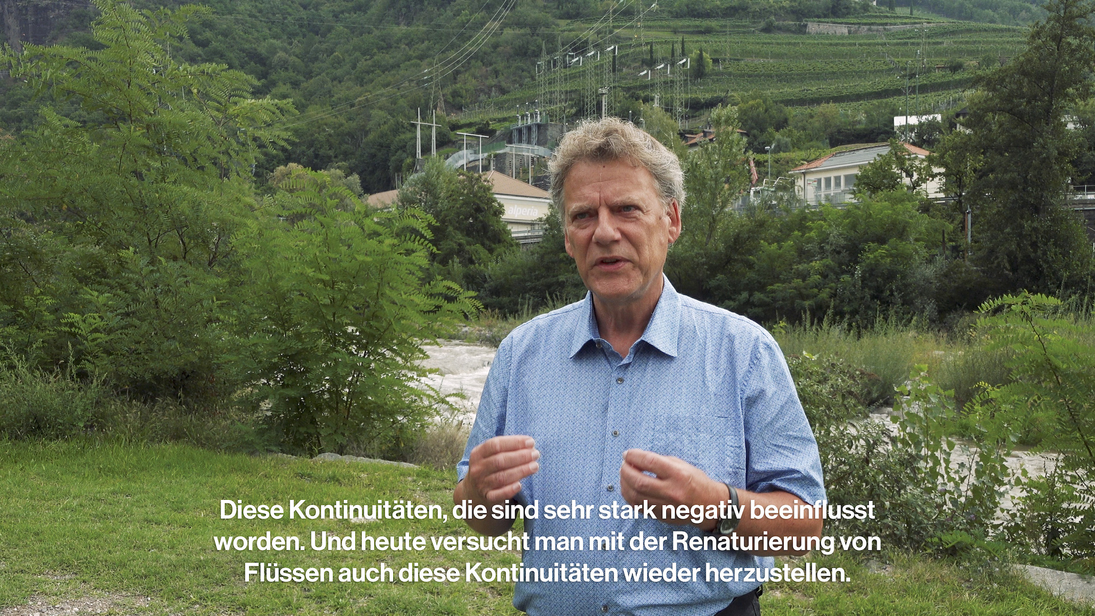 Raum für Flüsse: Videostill aus dem Interview mit Stefan Zerbe