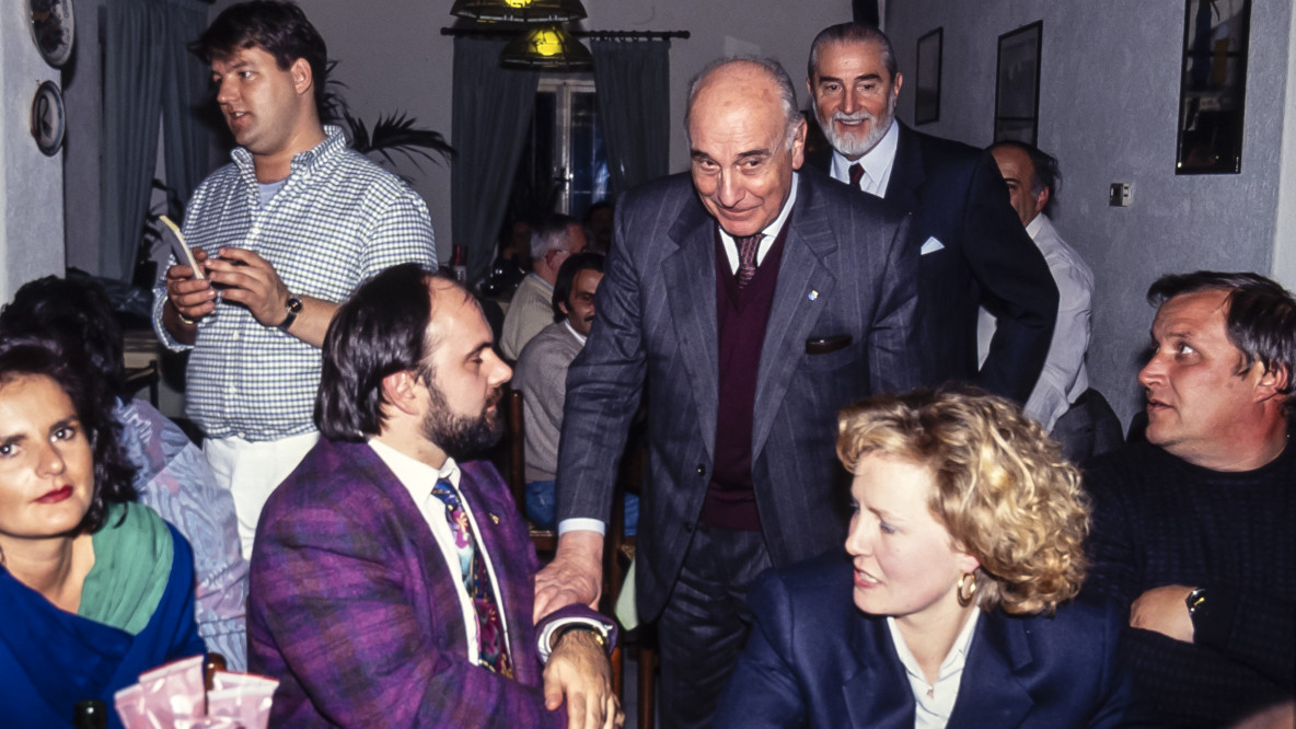 Giorgio Holzmann und Pietro Mitolo nach den Landtagswahlen 1993