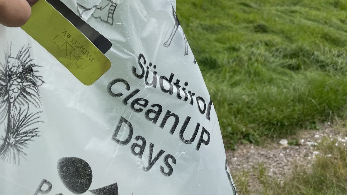 Plastiktüte der Südtirol CleanUP Days