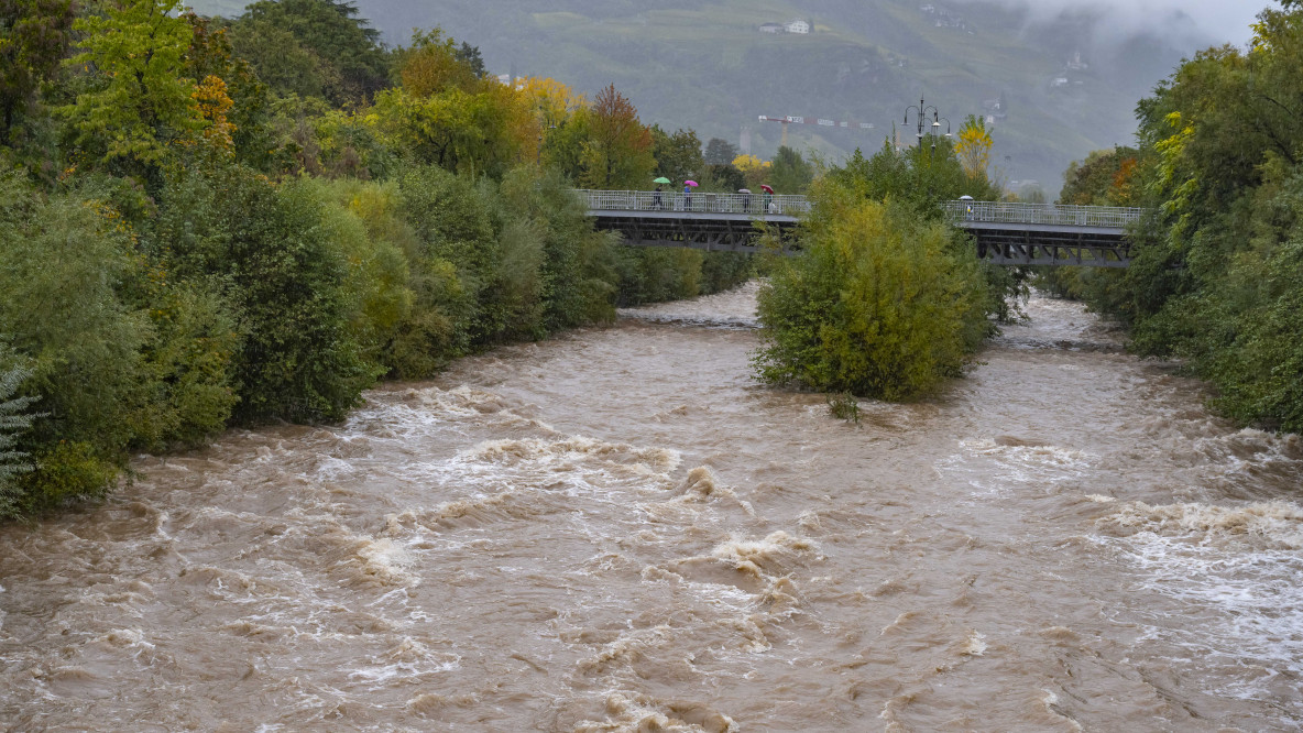 Hochwasser, Talfer, Bozen, November 2023