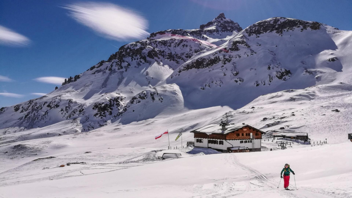 Die Sesvennahütte öffnet demnächst für Skitourengeher auch für Übernachtungen, im Sommer werden hier Arbeiten durchgeführt.