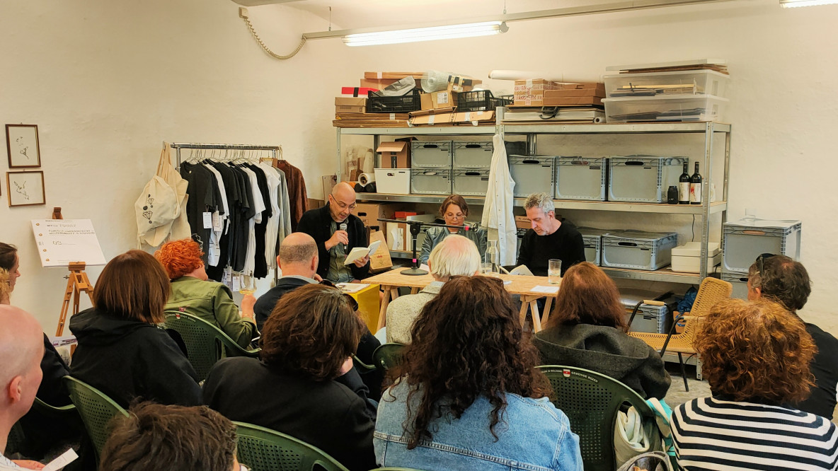 Lesefesta SAAV 45, Stefano Zangrando, Sonia Sulzer und Sepp Mall