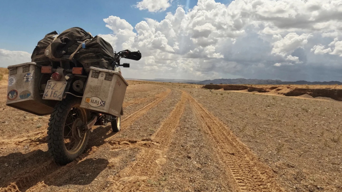 Felix Platzgummers Yamaha XT600 Motorrad Mongolei