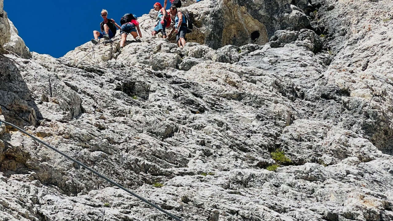 Turisten am Petilerkofel
