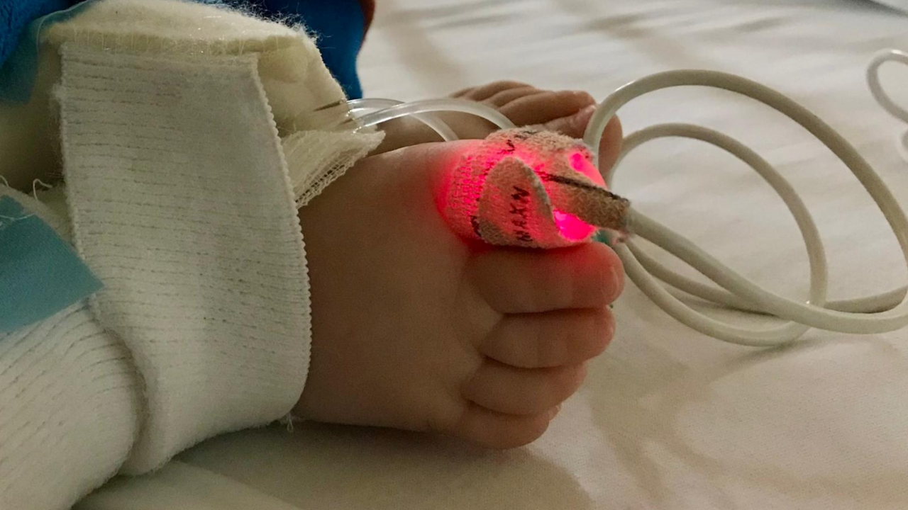 kleiner Fuß im Krankenhaus