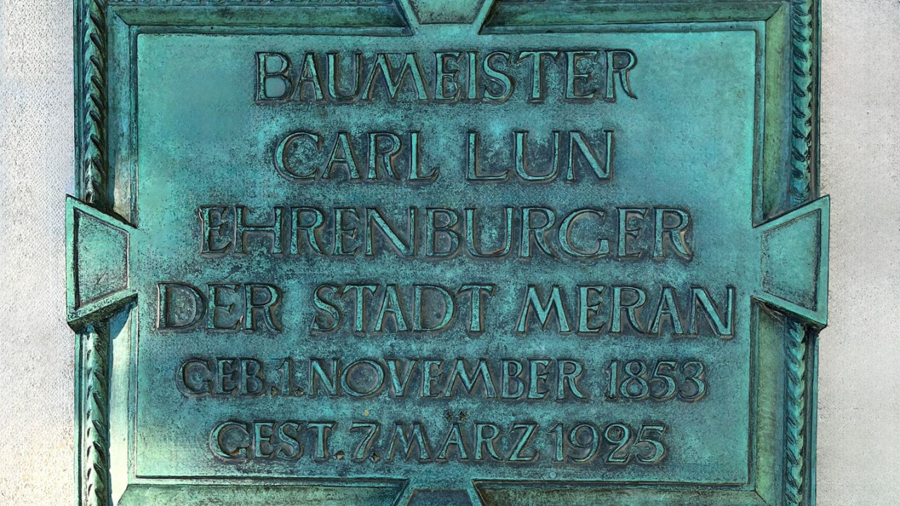 Car Lun, 100. Todesjahr, Ingeneur Architekt Meran