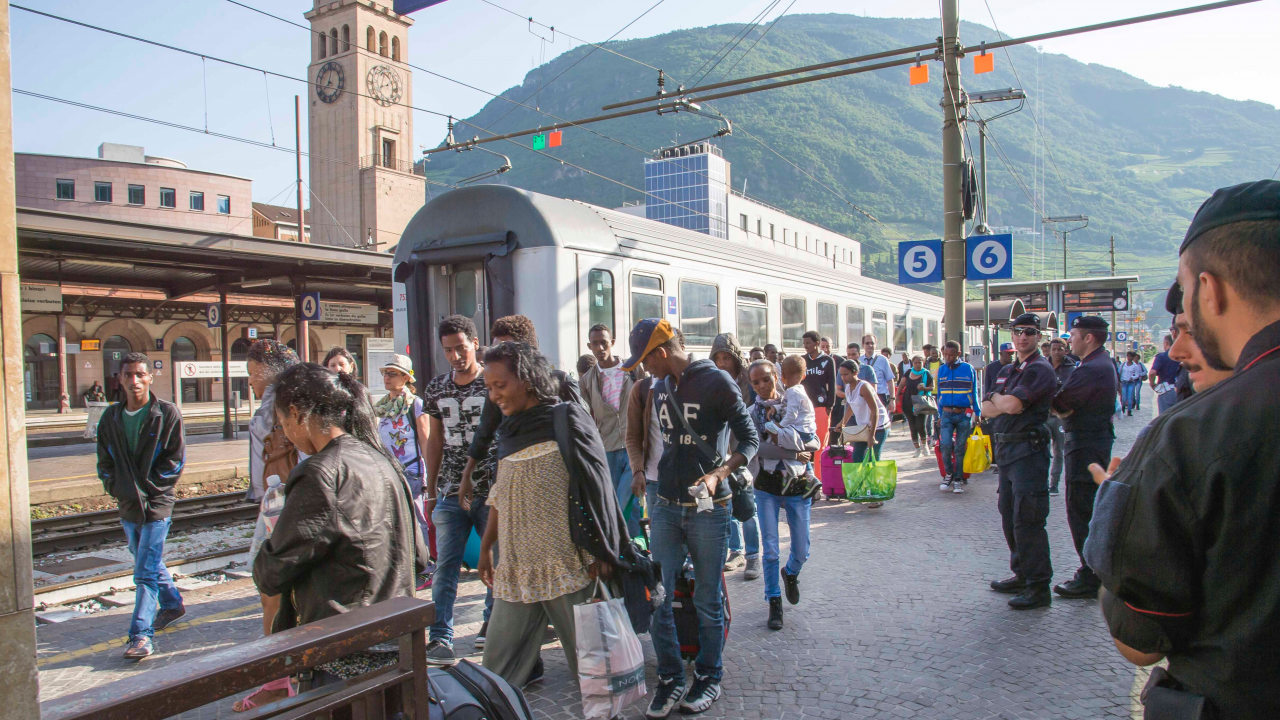 Flüchtlinge in Bozen 2015