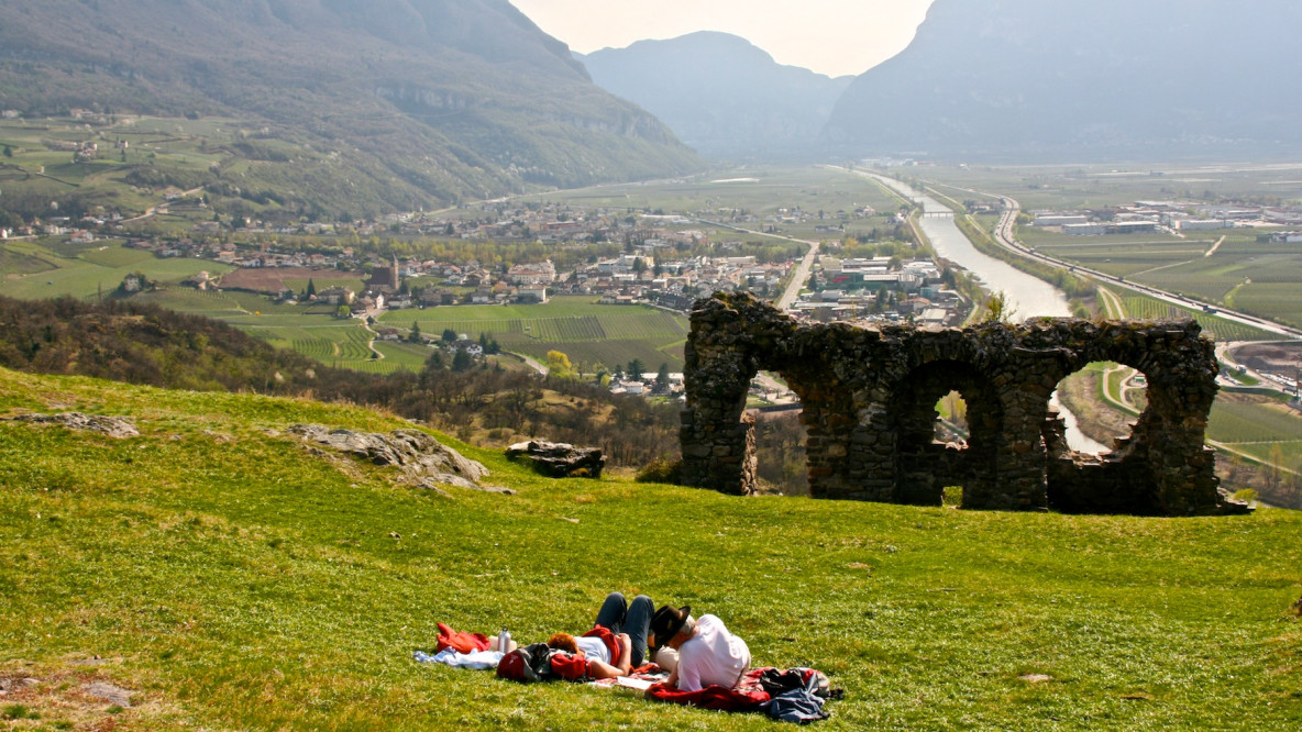 Blick von Castelfeder übers Etschtal