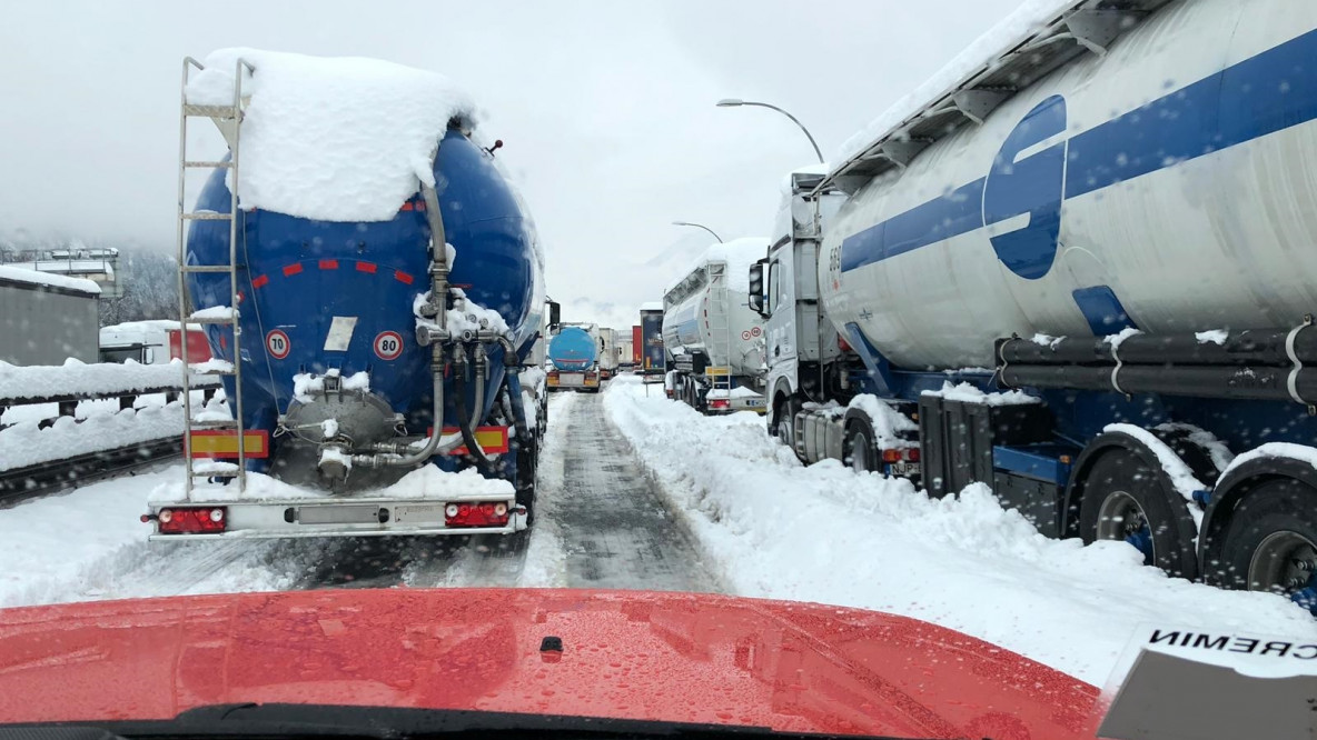 Schnee auf A22