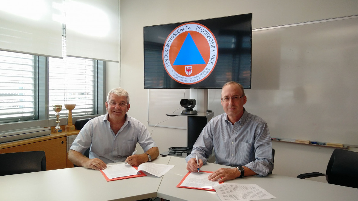 Rudolf Pollinger e Michele Gilardi, protezione civile