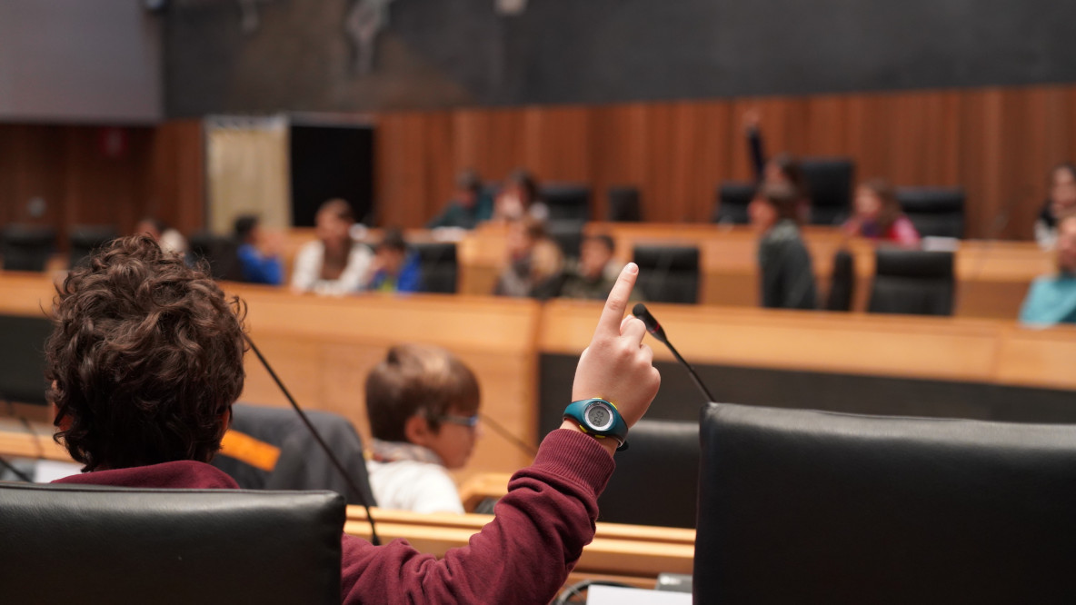 Schulklasse im Landtag