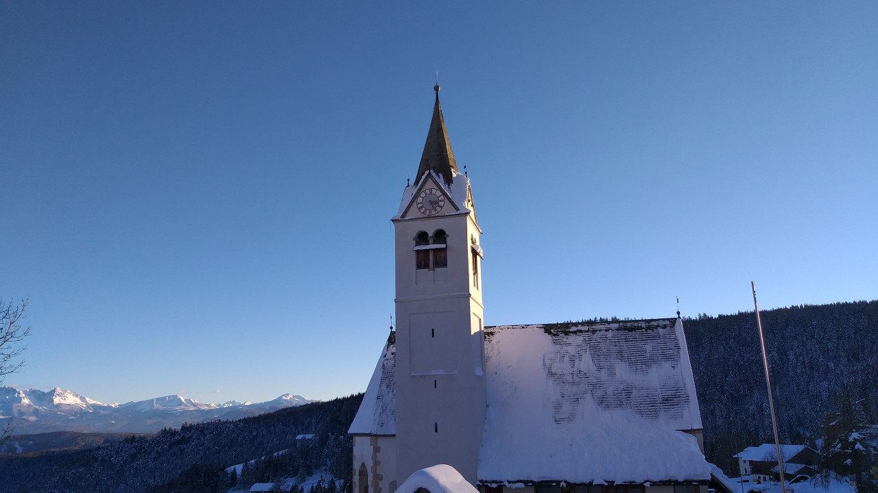 Neve, chiesa, San Genesio, Jenesien, 2020