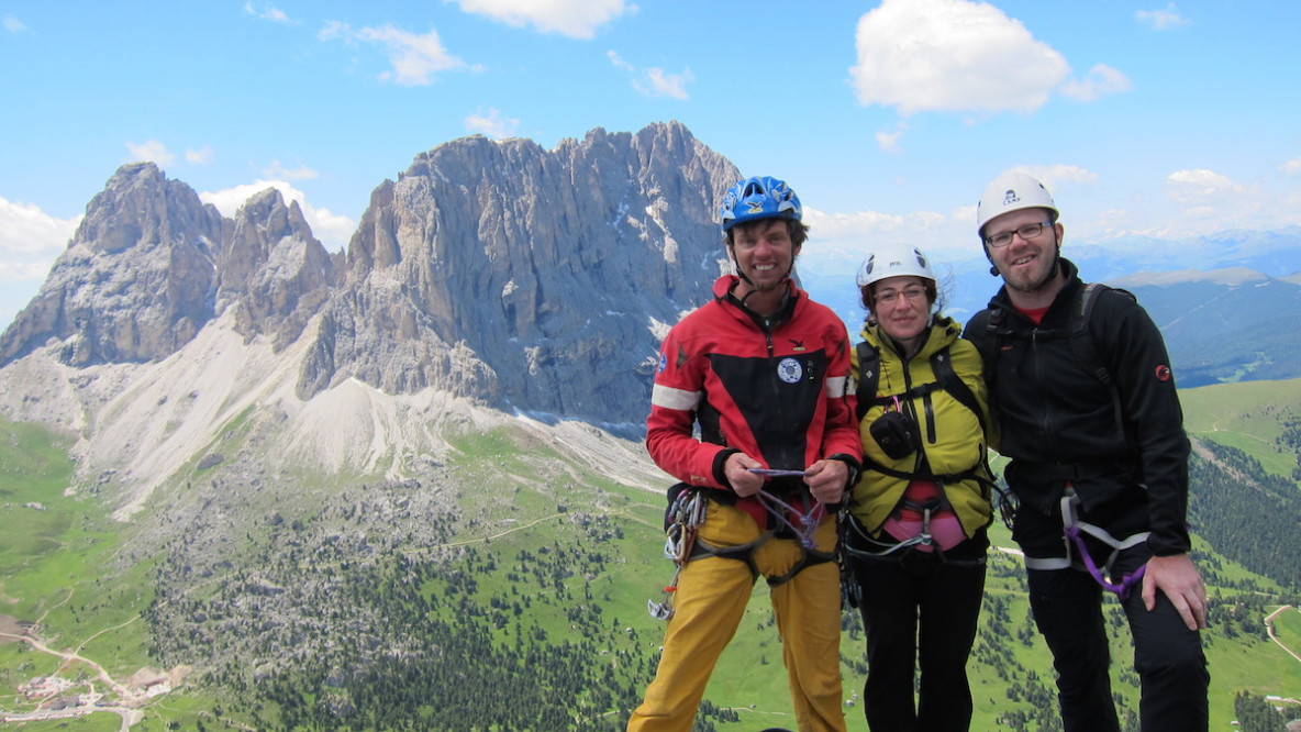 Klettertour schwanger am Dritten Sellaturm