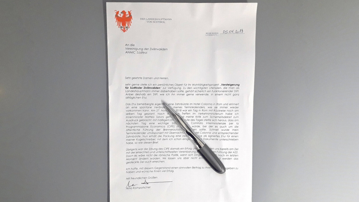 Kugelschreiber Arno Kompatscher