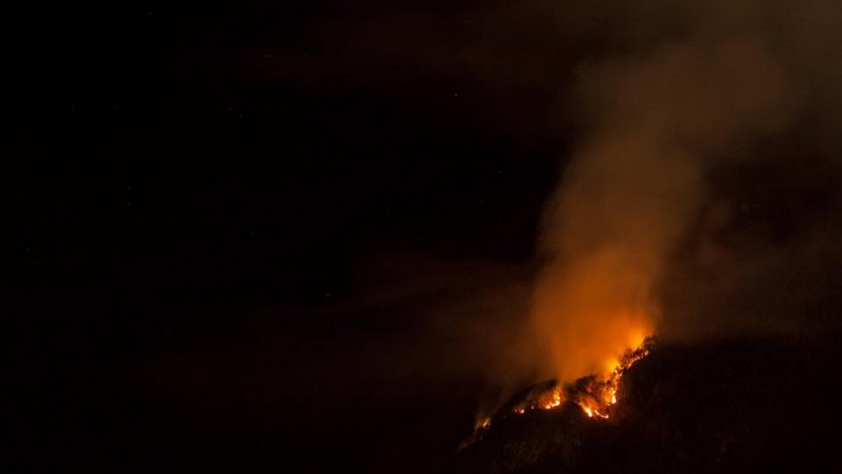 Die Flammen waren von Bozen aus gut zu sehen