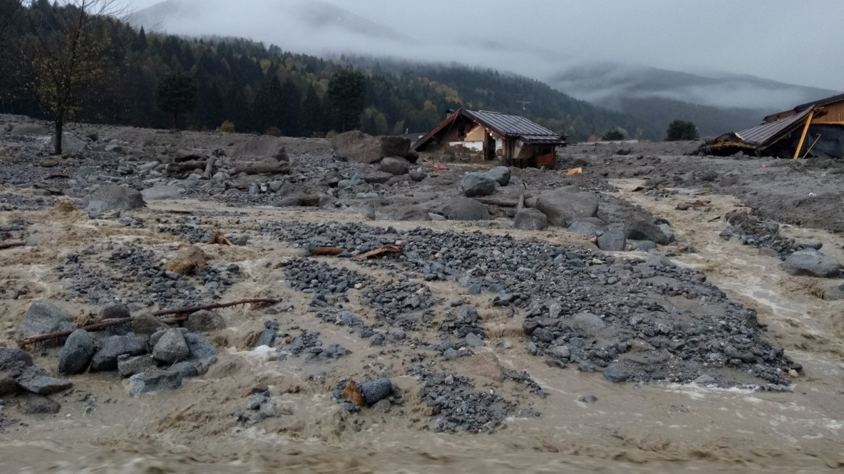 Überschwemmung im Trentino