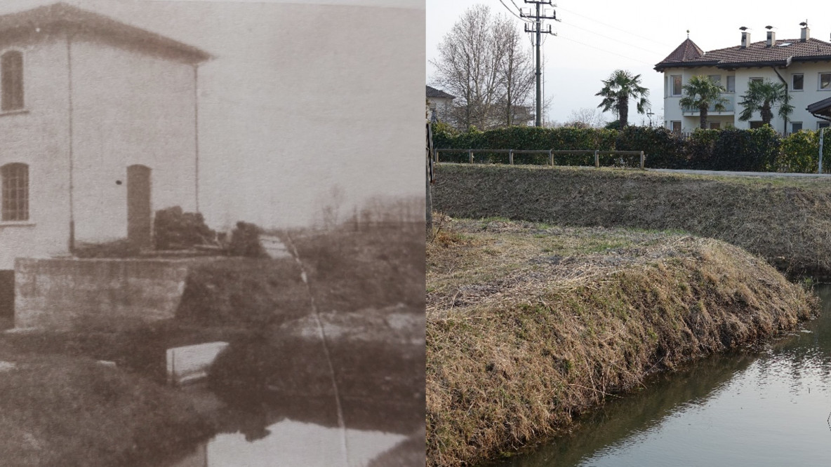 L'idrovora di Sinigo (libro con i Piedi nell'acqua) e la casa che ne ha preso il posto