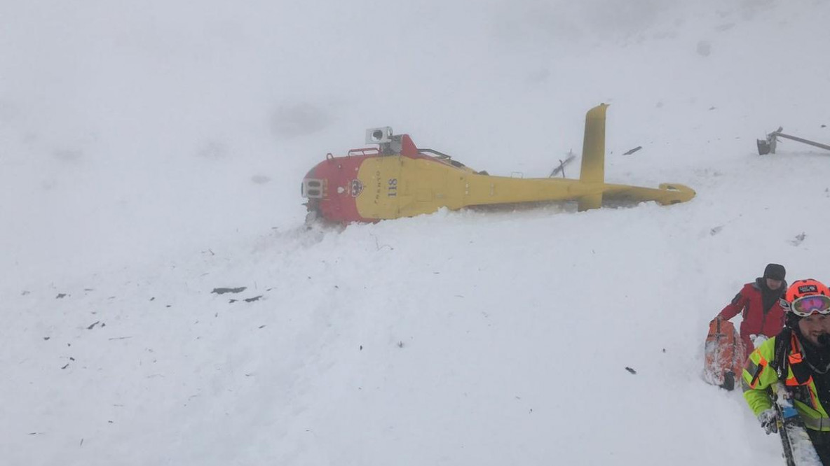 Abgestürzter Rettungshubschrauber