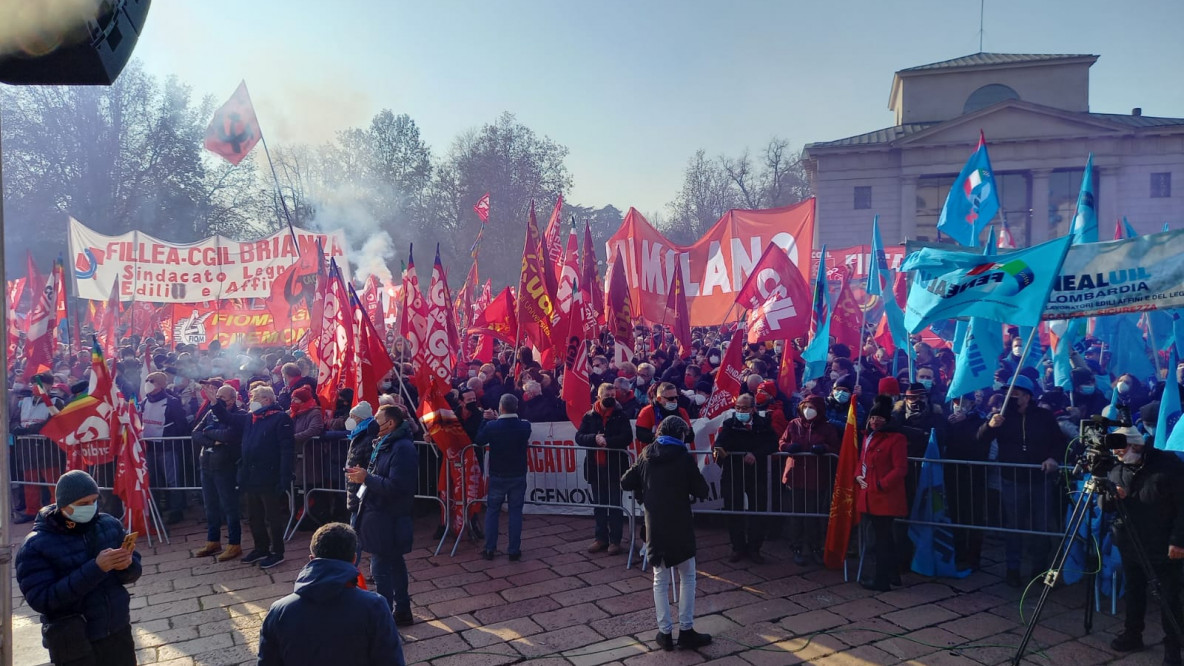 Sciopero Cgil Uil Milano