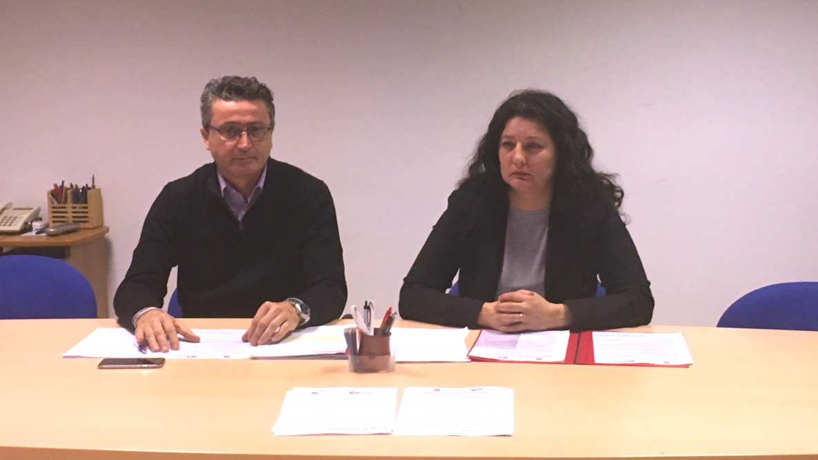 Artan Mullaymeri (Uil-Sgk) e Anita Perkmann (Cgil-Agb)