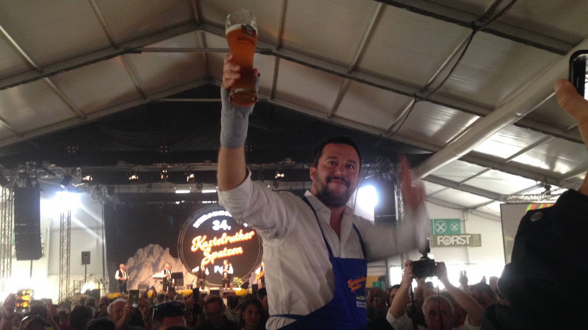 Matteo Salvini am Spatzenfest