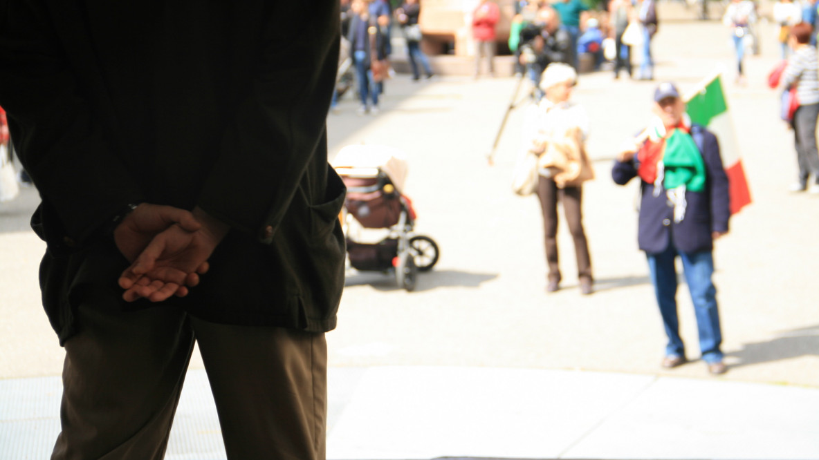 Hansjörg Kofler am Landhausplatz