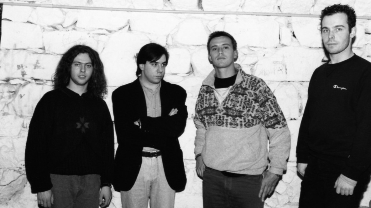 Eine der ersten Hardcore-Bands aus Bozen: Khalmo in einem Foto aus dem Jahre 1995.