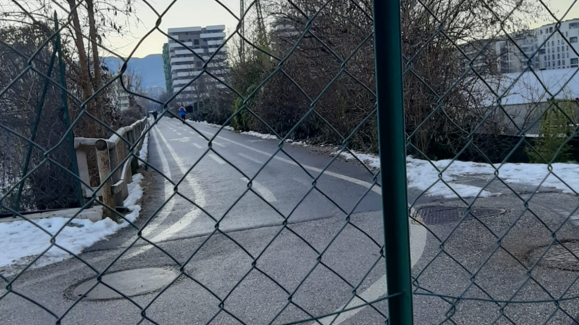 La ciclabile verso l'ospedale