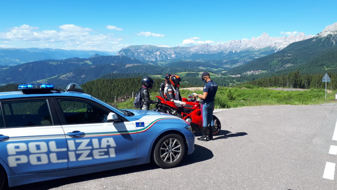 Passo Lavazè, controlli, polizia stradale