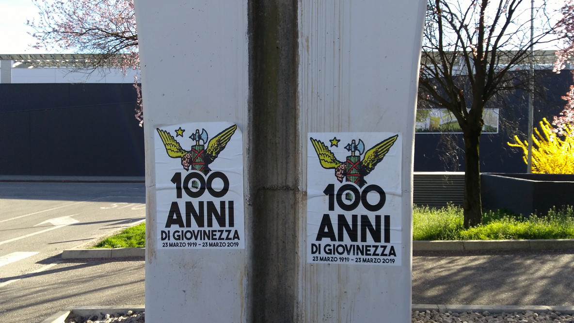 Fascho-Plakat in Bozen