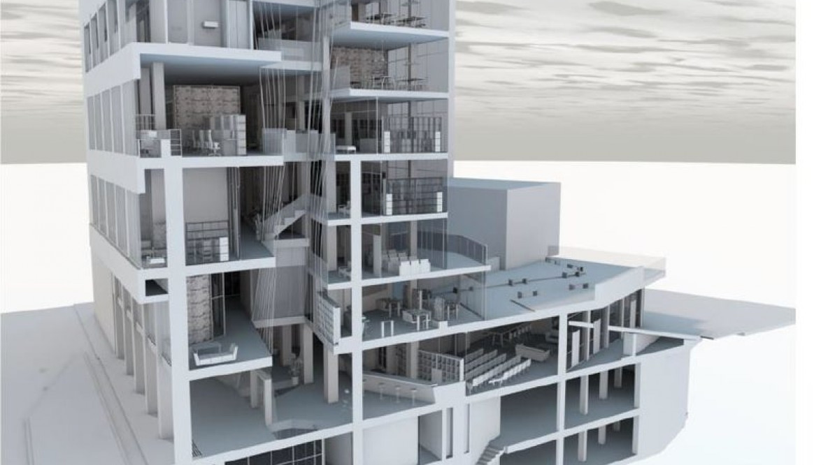 Rendering ex telefoni di stato Casa della cultura
