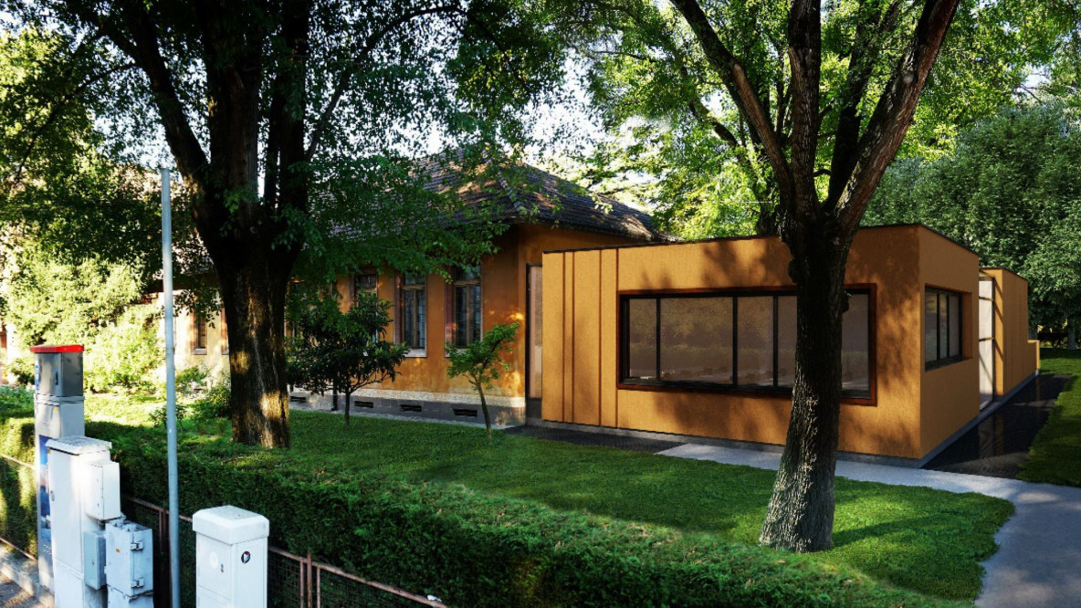 rendering della scuola dante di via Claudia Augusta a Bolzano