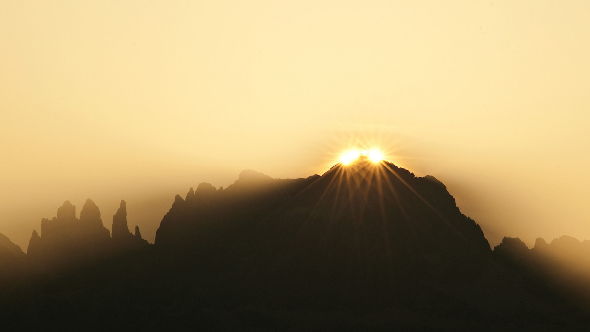 Sonnenaufgang über Rosengarten