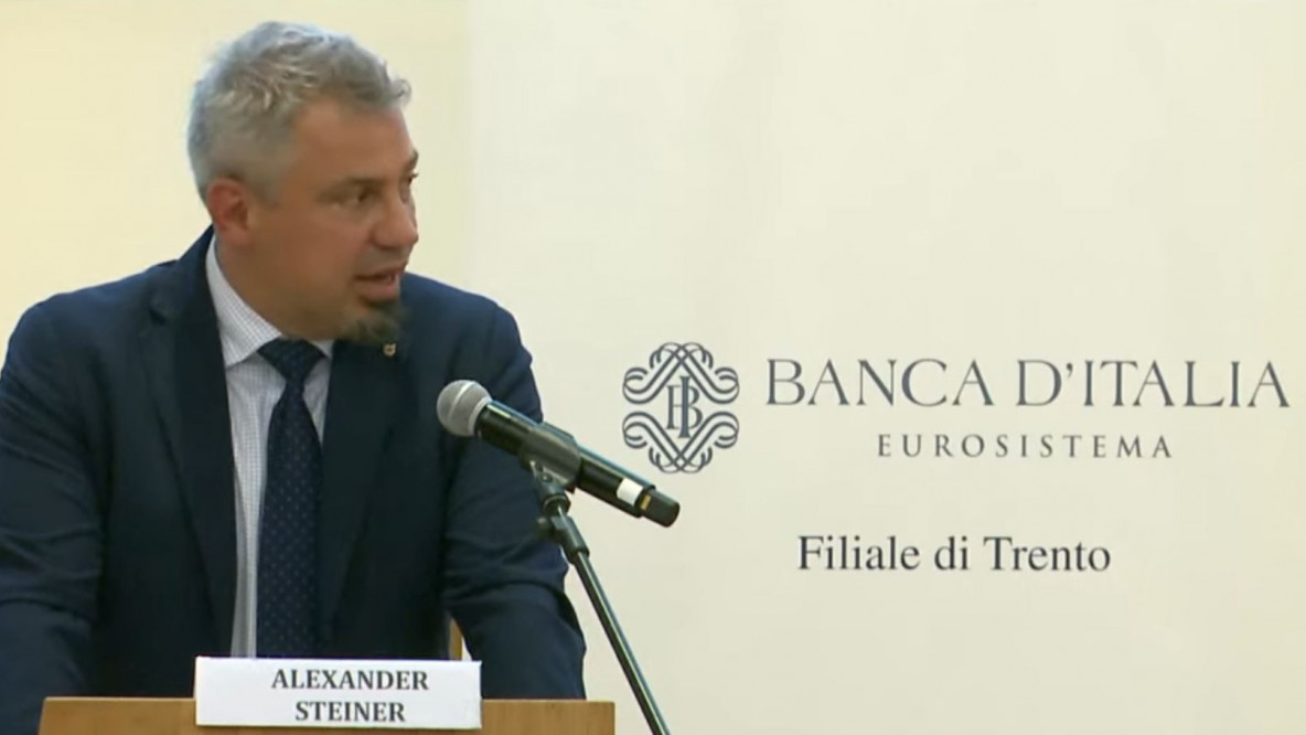 Alexander Steiner alla presentazione del rapporto Bankitalia
