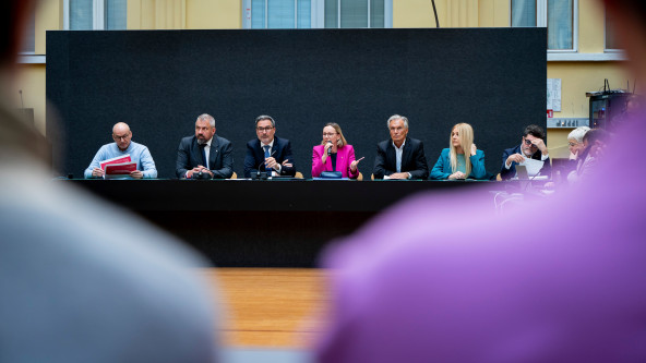 Gewerkschaftstreffen mit Amhof und Kompatscher