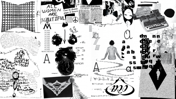 Cover del catalogo mostra Re materialisation of language 1978-2022