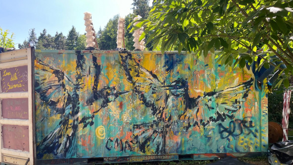 Beim Festival wurde auch gemeinsam gemalt, unter der Anleitung von cma_art.