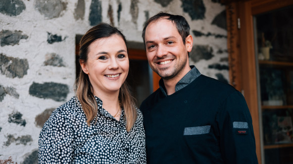 Barbara und Wolfgang Noflatscher betreiben das Restaurant Kircherhof in Albeins.