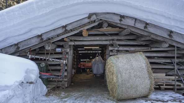 Bauernhof, Ultental, Winter