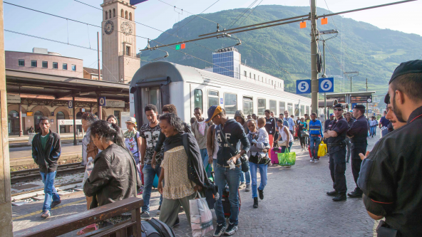 Flüchtlinge in Bozen 2015