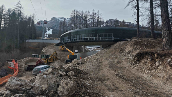La nuova pista da bob a Cortina