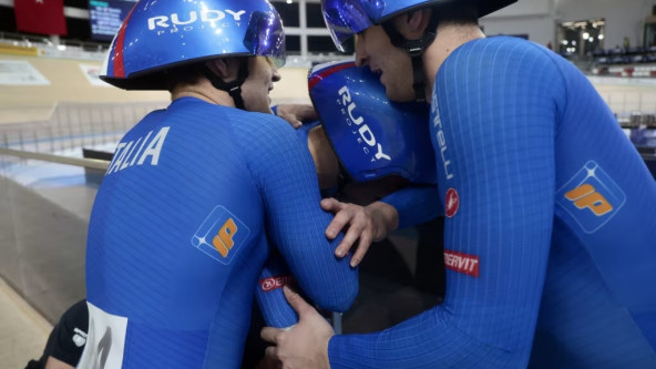 2026 UEC Track Elite European Championships Matteo Bianchi -Mattia Predomo - Stefano Minuta (Italy)