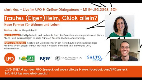Preview image for the video "UFO | start.klar. | Trautes (Eigen)Heim, Glück allein? | Neue Formen für Wohnen und Leben".