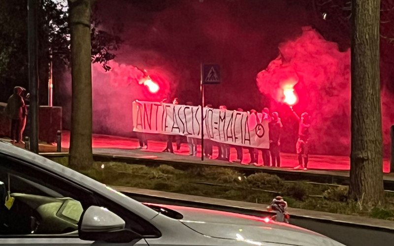 casapound blocco studentesco “Antifascismo = mafia”