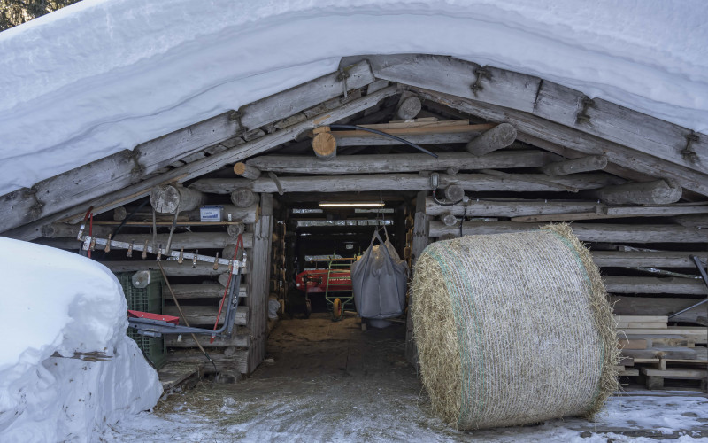 Bauernhof, Ultental, Winter